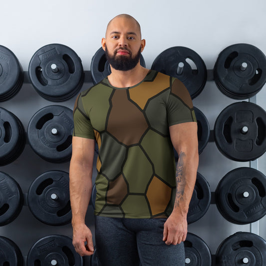 German WWI Turtle Shell Stahlhelm CAMO Mens Athletic T-Shirt - XS