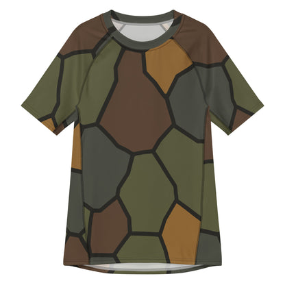 German WWI Turtle Shell Stahlhelm CAMO Mens Short-Sleeve Rash Guard - 2XS