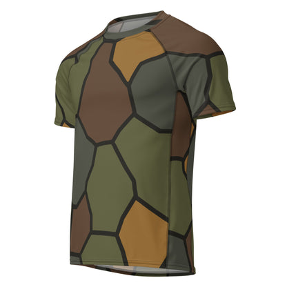 German WWI Turtle Shell Stahlhelm CAMO Mens Short-Sleeve Rash Guard