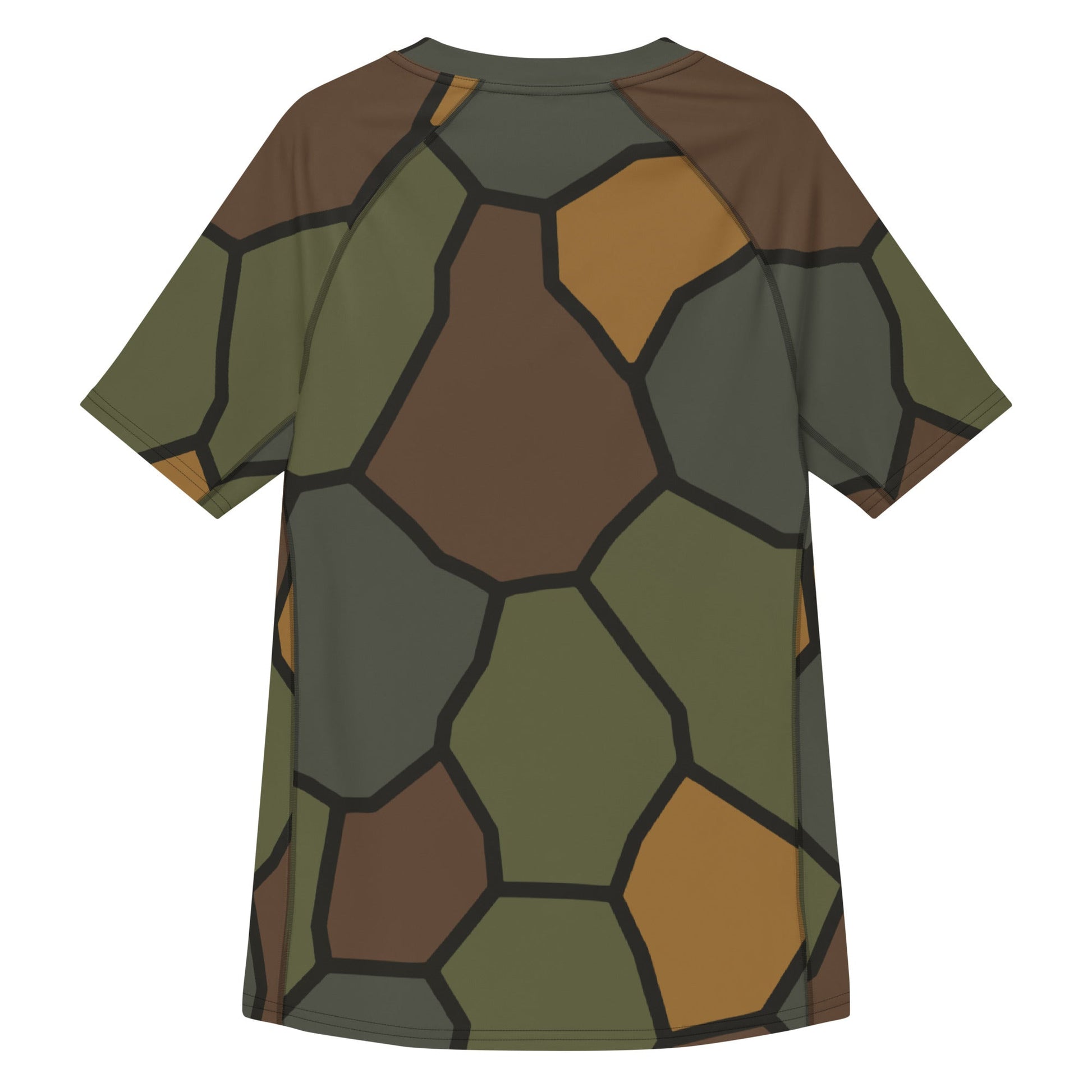 German WWI Turtle Shell Stahlhelm CAMO Mens Short-Sleeve Rash Guard