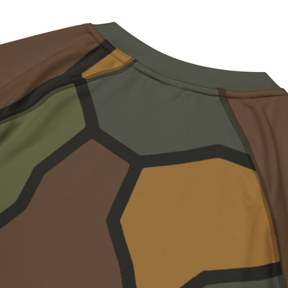 German WWI Turtle Shell Stahlhelm CAMO Mens Short-Sleeve Rash Guard
