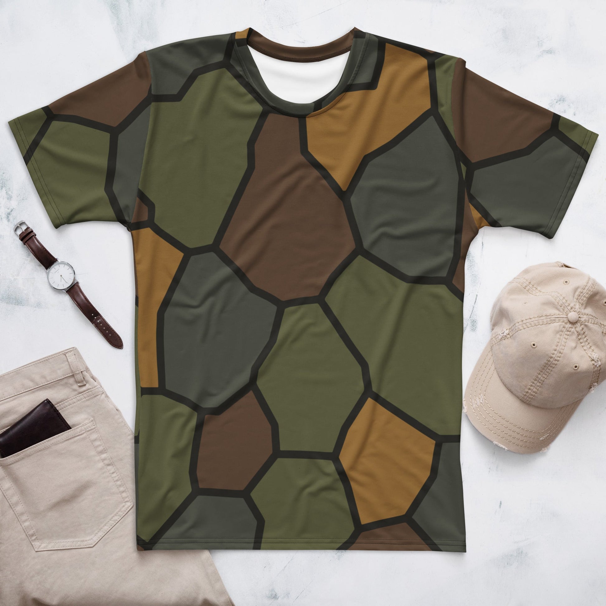 German World War I Stahlhelm Helmet CAMO Mens T-Shirt - XS