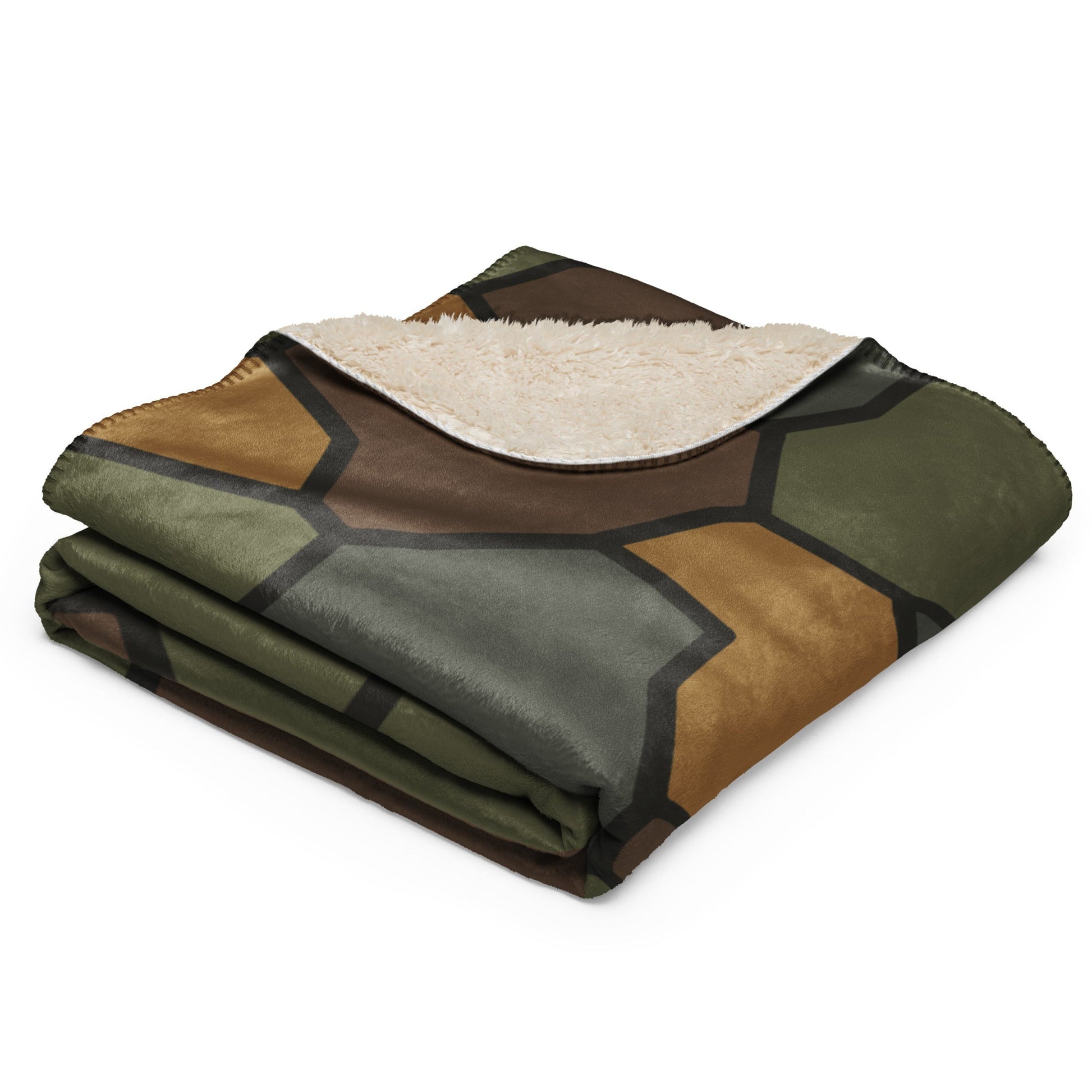 German World War I Turtle Shell Stahlhelm Helmet CAMO Sherpa Blanket