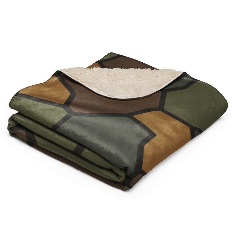 Turtle Shell Stahlhelm CAMO Sherpa Blanket