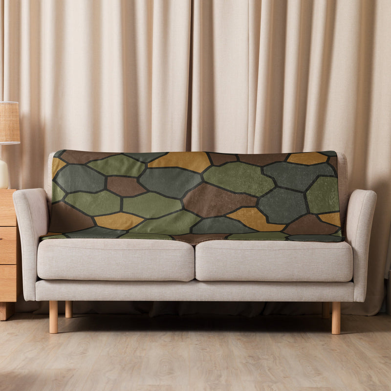 Turtle Shell Stahlhelm CAMO Sherpa Blanket