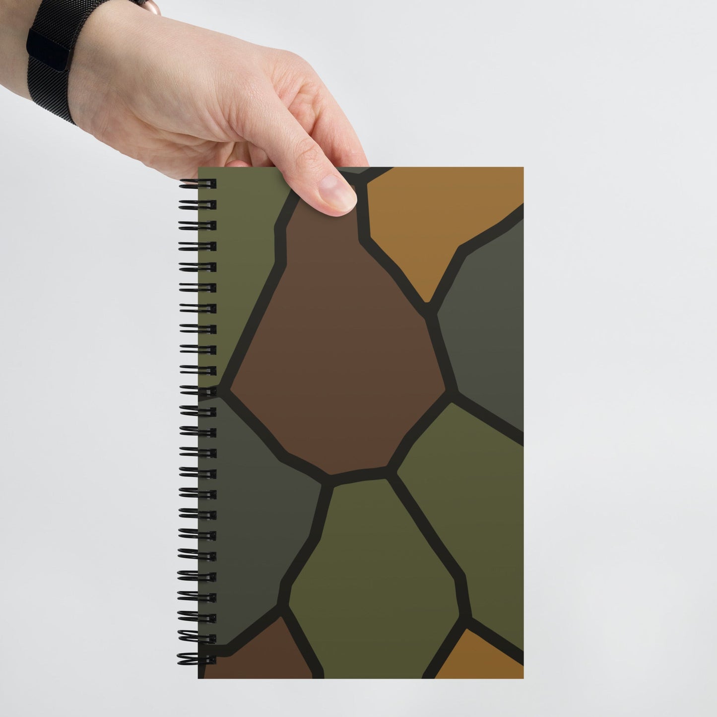 German World War I Turtle Shell Stahlhelm Helmet CAMO Spiral Notebook