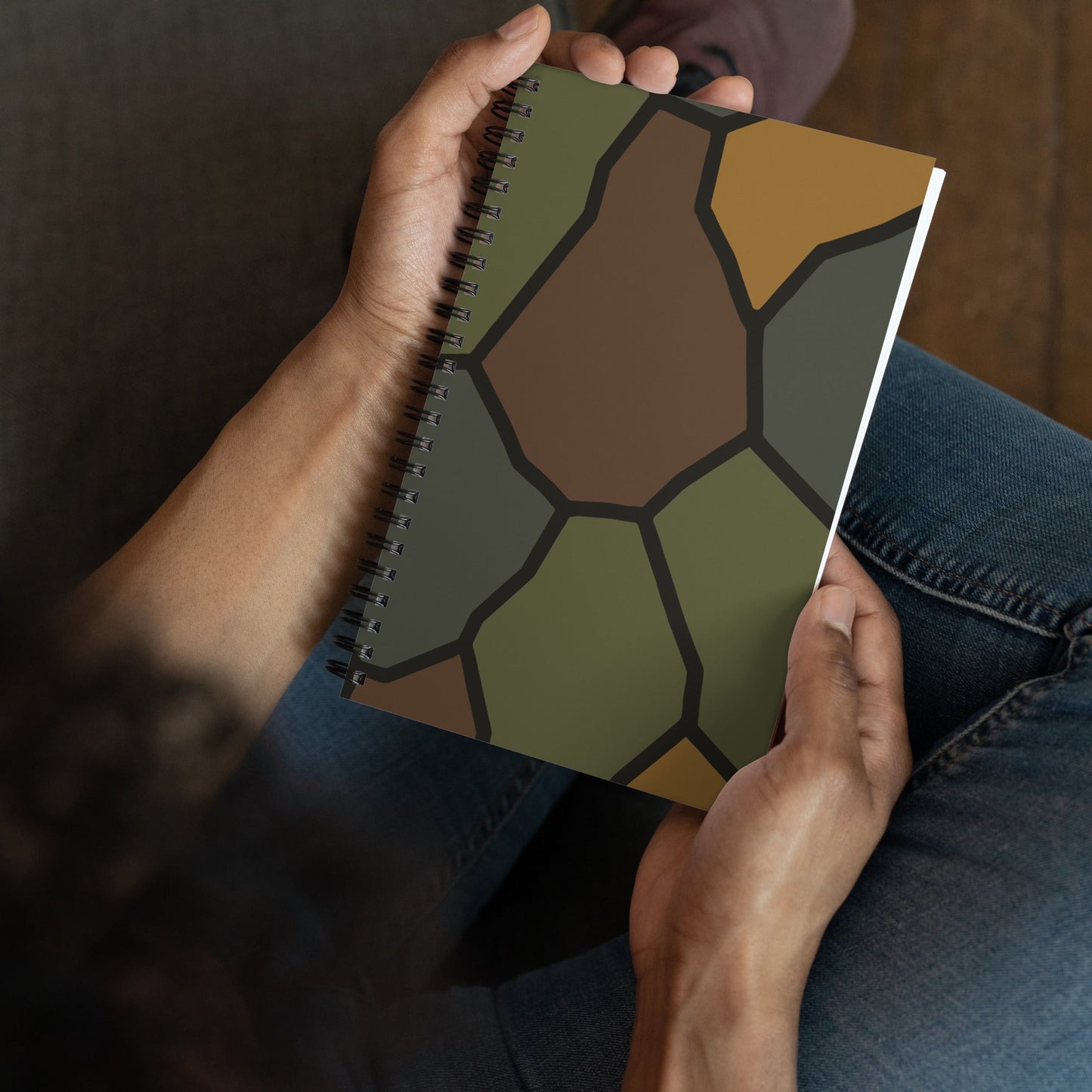 German World War I Turtle Shell Stahlhelm Helmet CAMO Spiral Notebook