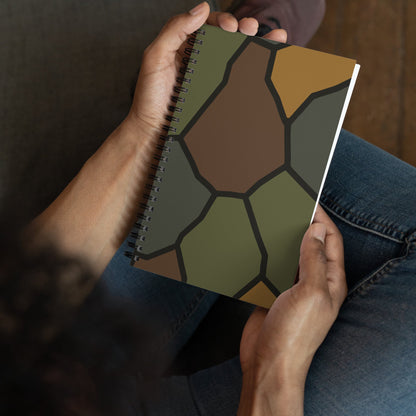 German World War I Turtle Shell Stahlhelm Helmet CAMO Spiral Notebook