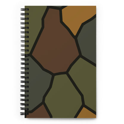 German World War I Turtle Shell Stahlhelm Helmet CAMO Spiral Notebook