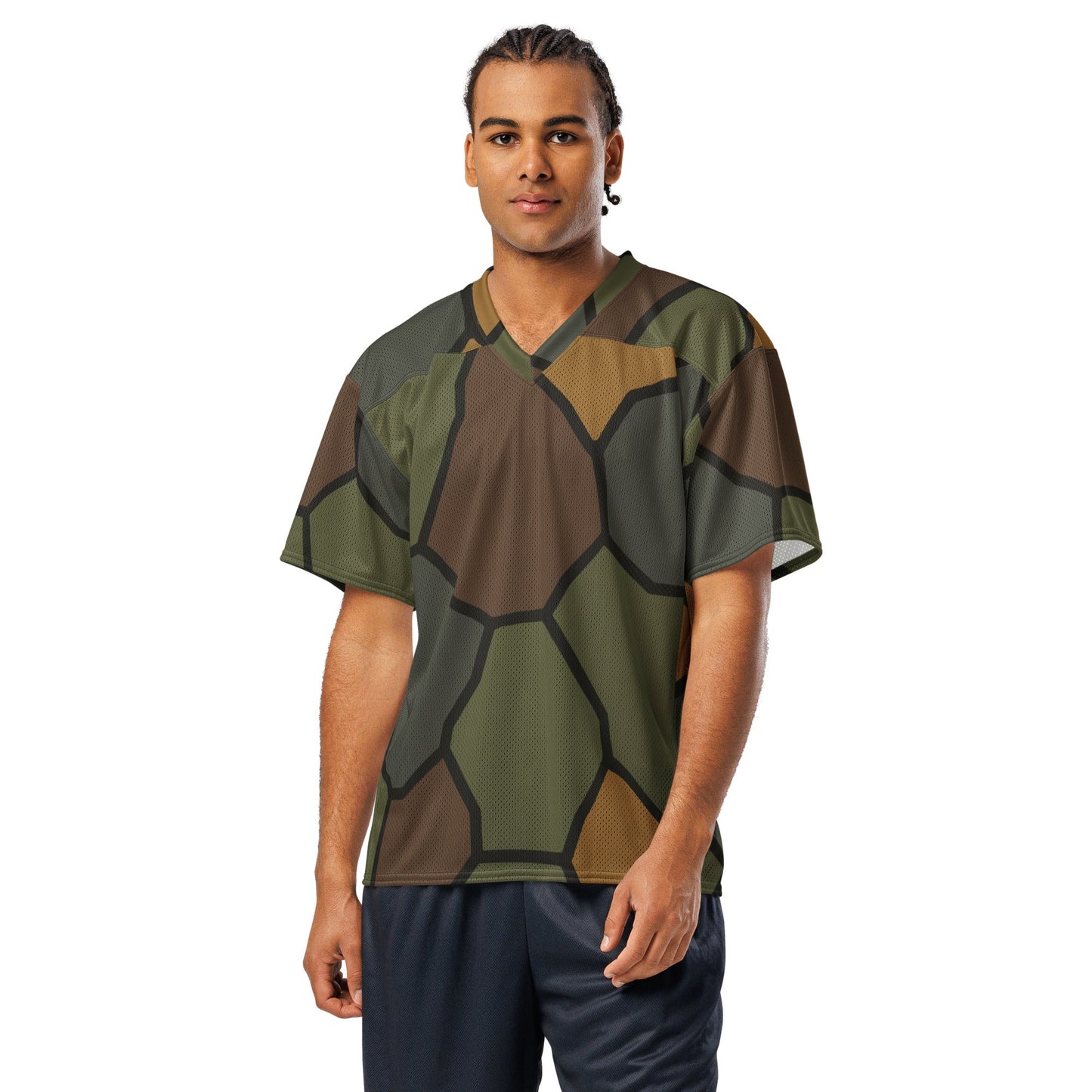German WWI Turtle Shell Stahlhelm CAMO Unisex American Football Jersey