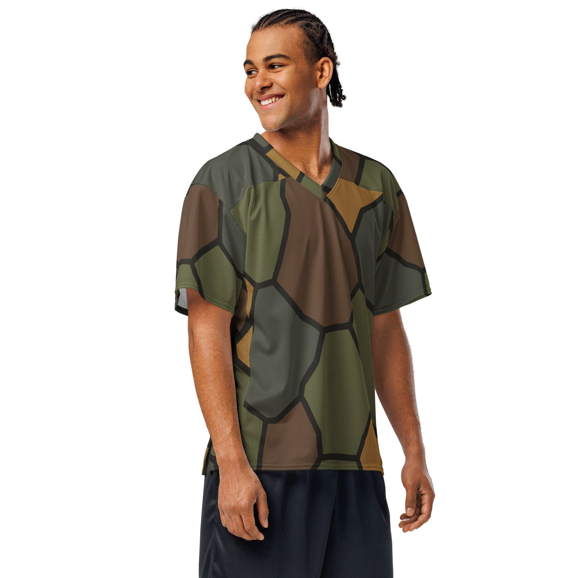 German WWI Turtle Shell Stahlhelm CAMO Unisex American Football Jersey