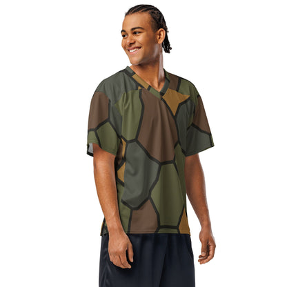 German WWI Turtle Shell Stahlhelm CAMO Unisex American Football Jersey