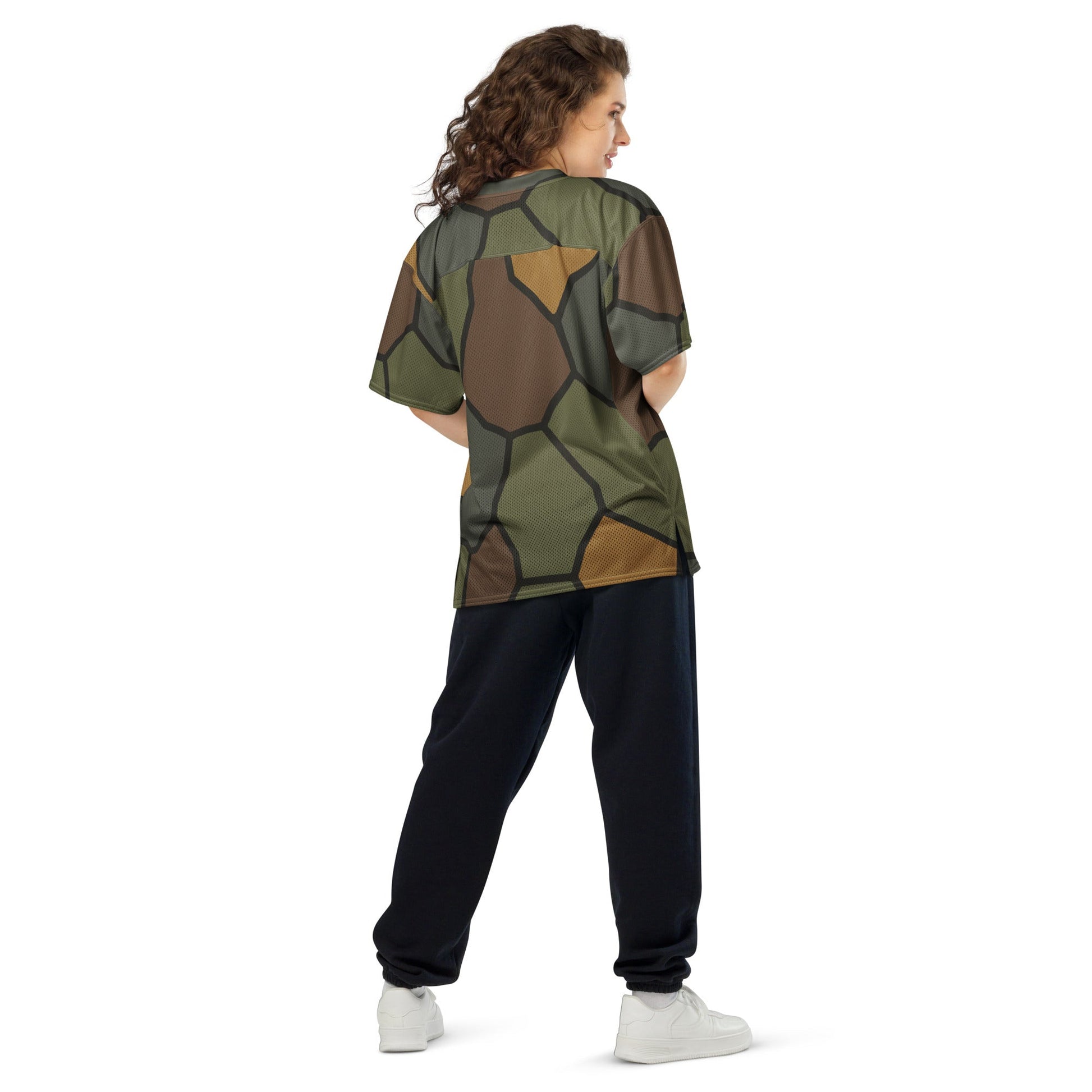 German WWI Turtle Shell Stahlhelm CAMO Unisex American Football Jersey