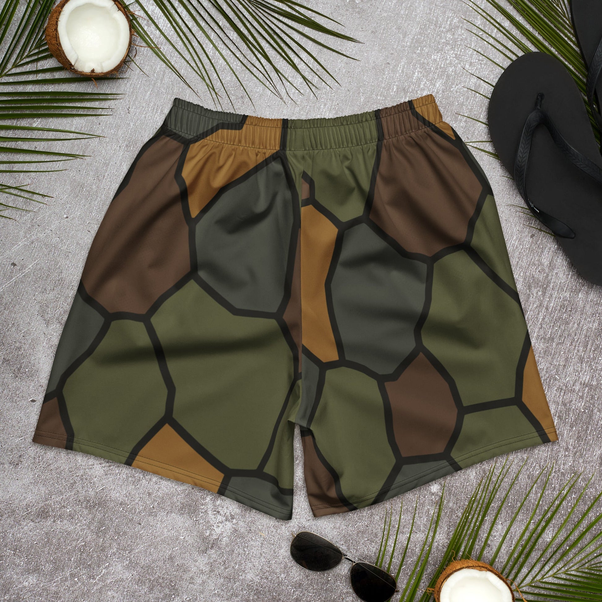 German World War I Turtle Shell Stahlhelm Helmet CAMO Unisex Athletic Long Shorts