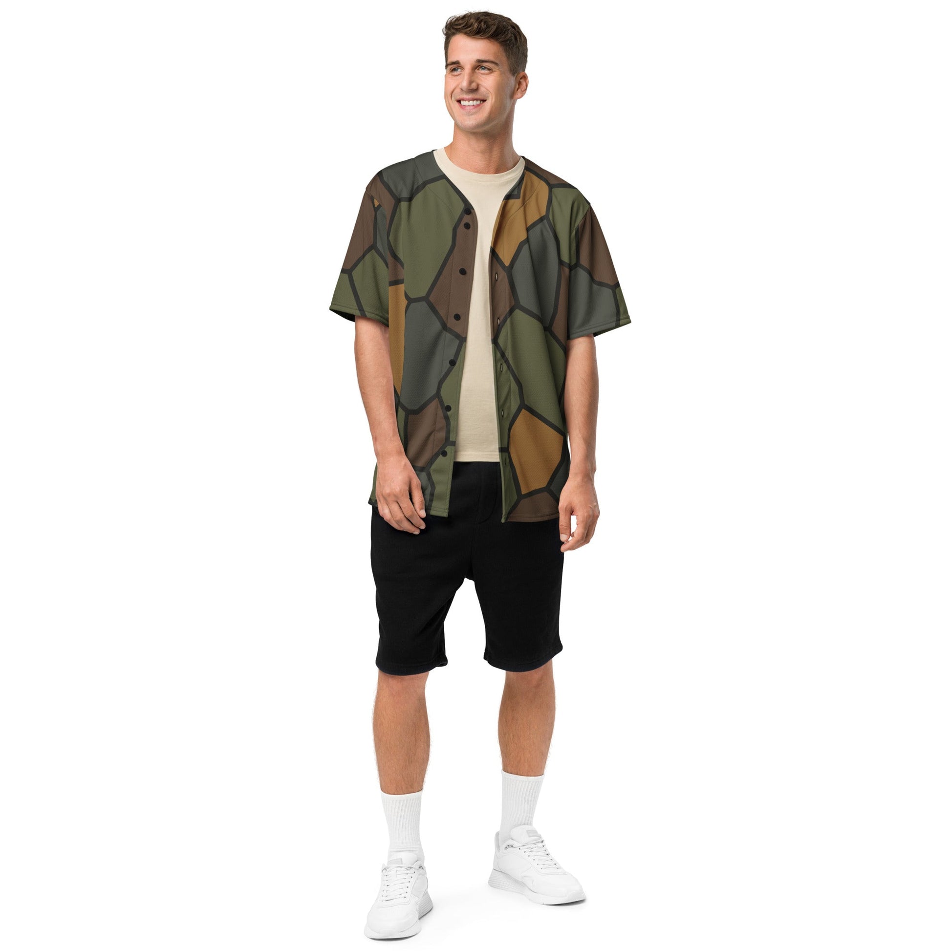 German World War I Turtle Shell Stahlhelm Helmet CAMO Unisex Baseball Jersey