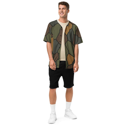 German World War I Turtle Shell Stahlhelm Helmet CAMO Unisex Baseball Jersey