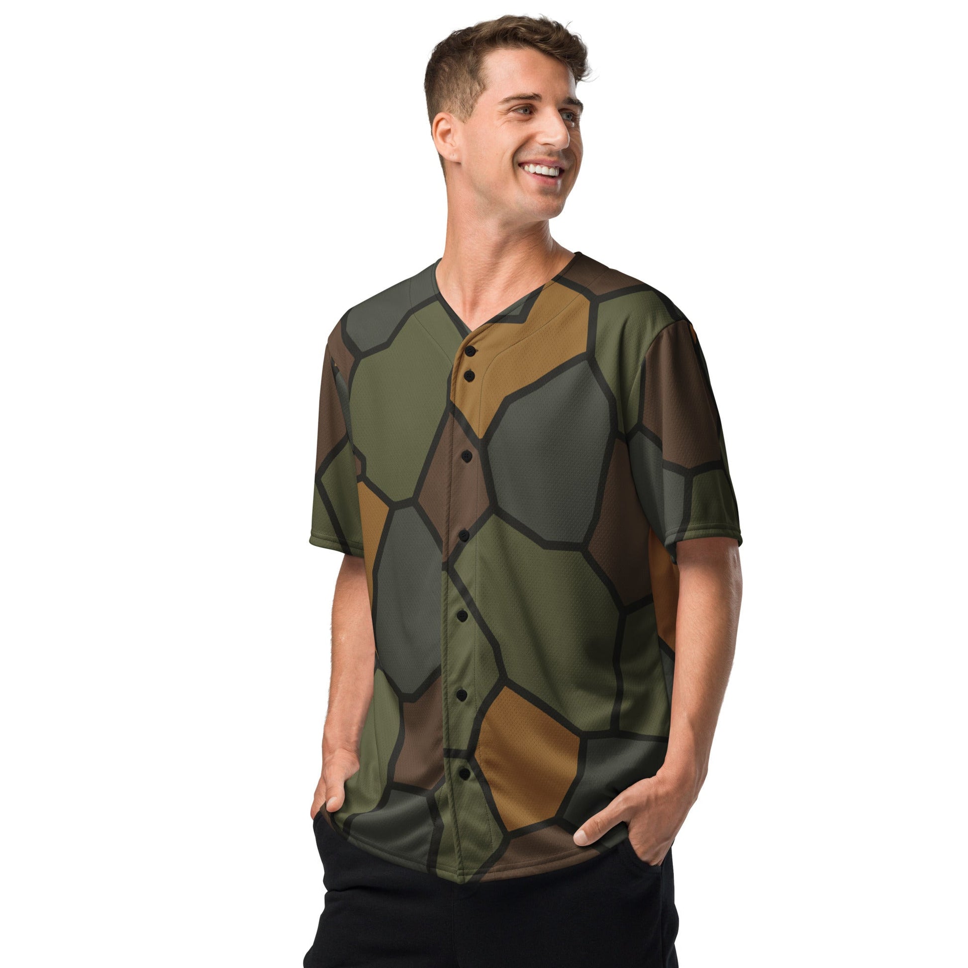 German World War I Turtle Shell Stahlhelm Helmet CAMO Unisex Baseball Jersey