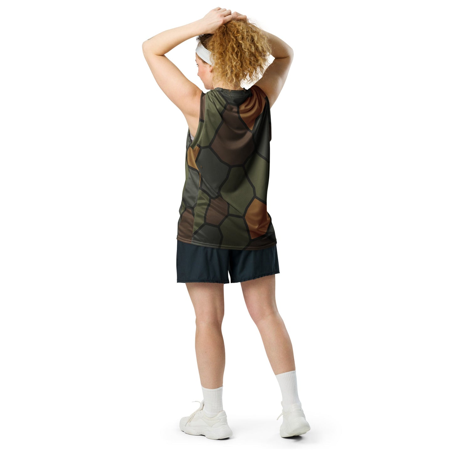German World War I Turtle Shell Stahlhelm Helmet CAMO Unisex Basketball Jersey