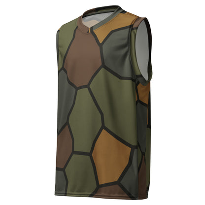 German World War I Turtle Shell Stahlhelm Helmet CAMO Unisex Basketball Jersey