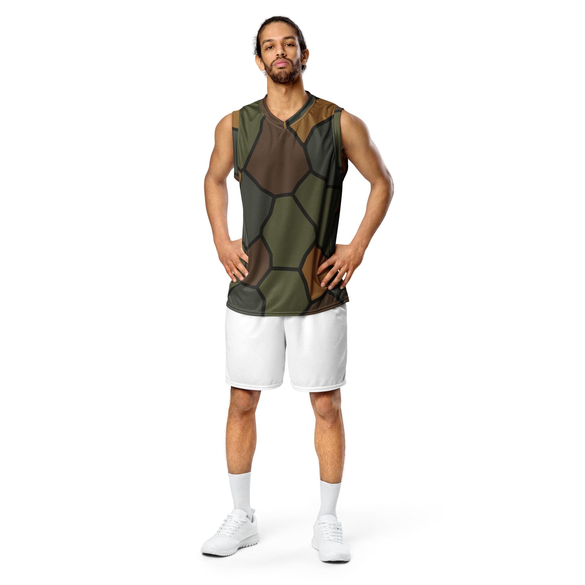 German World War I Turtle Shell Stahlhelm Helmet CAMO Unisex Basketball Jersey