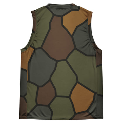 German World War I Turtle Shell Stahlhelm Helmet CAMO Unisex Basketball Jersey