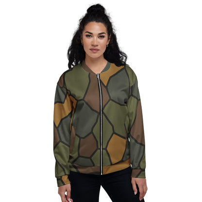 German World War I Turtle Shell Stahlhelm Helmet CAMO Unisex Bomber Jacket