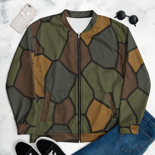 German World War I Stahlhelm Helmet CAMO Unisex Bomber Jacket