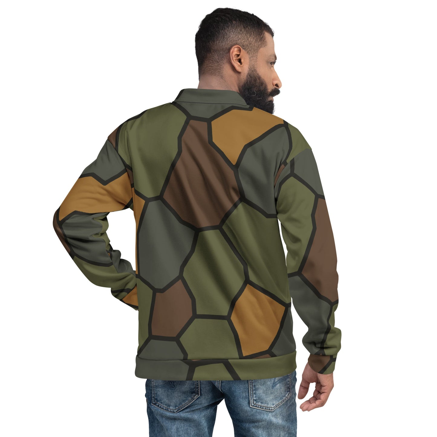 German World War I Turtle Shell Stahlhelm Helmet CAMO Unisex Bomber Jacket