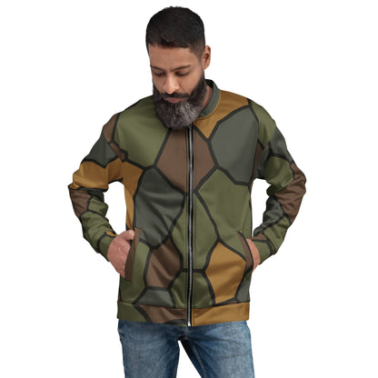 German World War I Turtle Shell Stahlhelm Helmet CAMO Unisex Bomber Jacket - XS