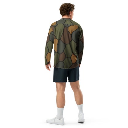 German World War I Turtle Shell Stahlhelm Helmet CAMO Unisex Hockey Fan Jersey