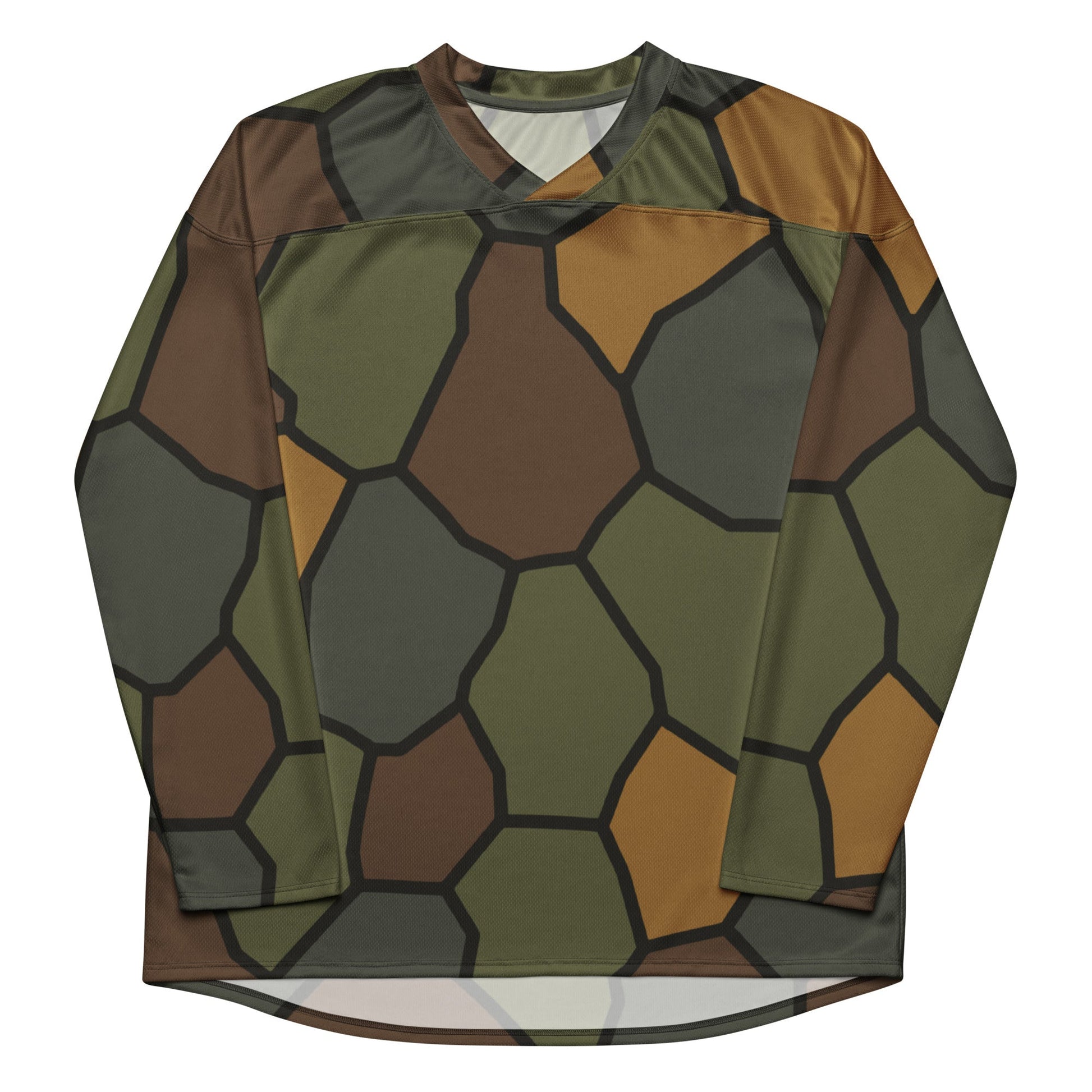 German World War I Turtle Shell Stahlhelm Helmet CAMO Unisex Hockey Fan Jersey
