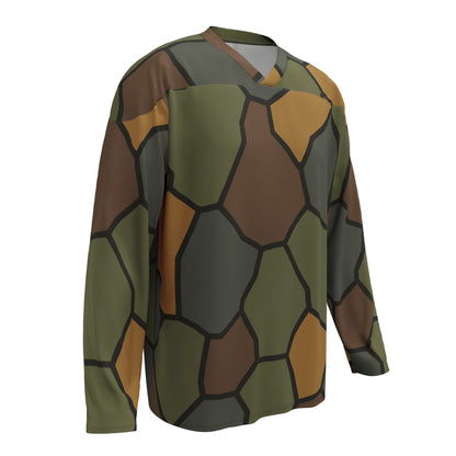 German World War I Turtle Shell Stahlhelm Helmet CAMO Unisex Hockey Fan Jersey
