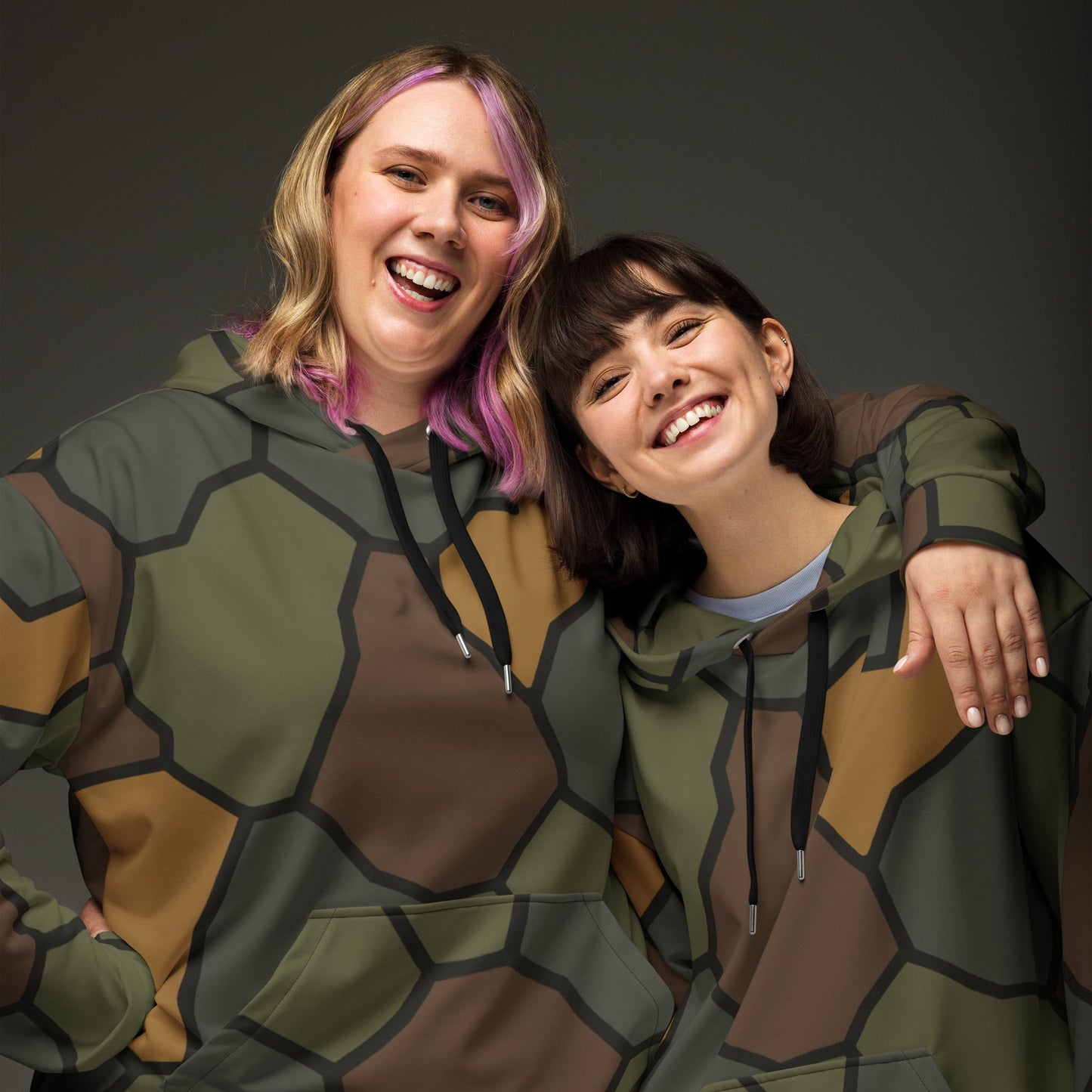 German World War I Turtle Shell Stahlhelm Helmet CAMO Unisex Hoodie
