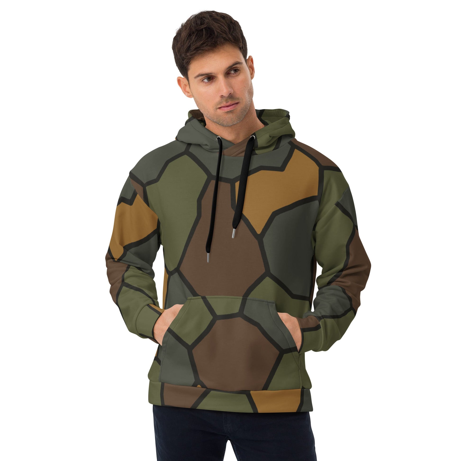 German World War I Turtle Shell Stahlhelm Helmet CAMO Unisex Hoodie - 2XS