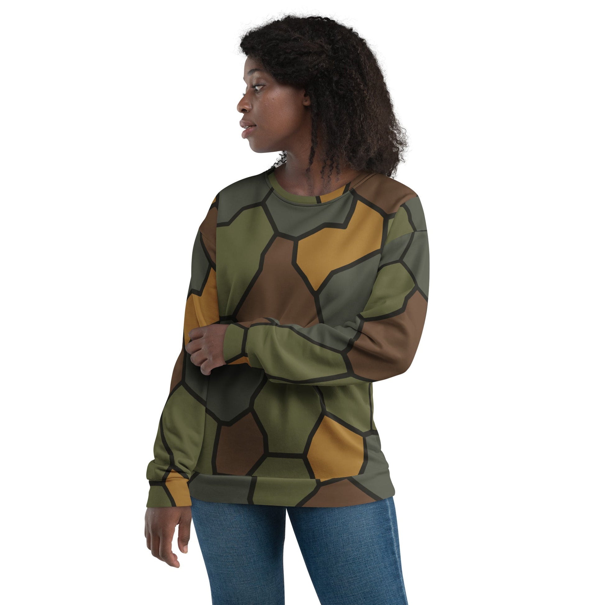 German WWI Turtle Shell Stahlhelm CAMO Unisex Sweatshirt