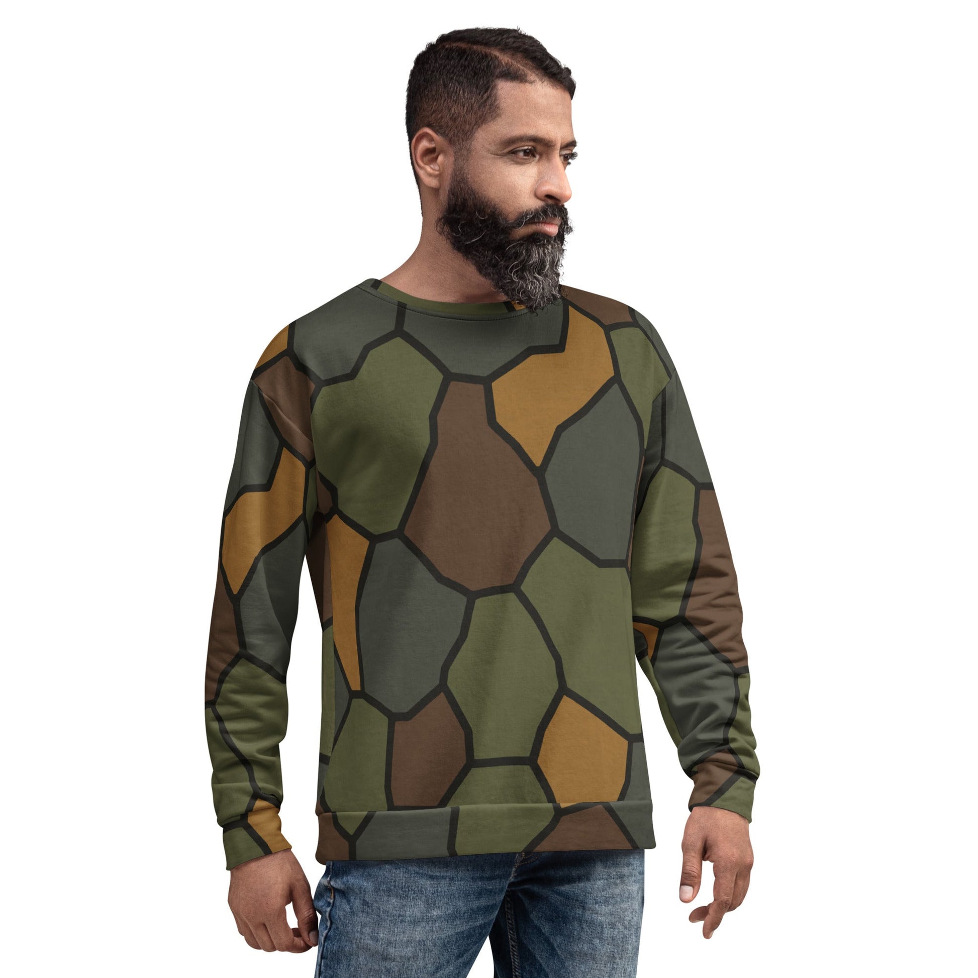 German WWI Turtle Shell Stahlhelm CAMO Unisex Sweatshirt