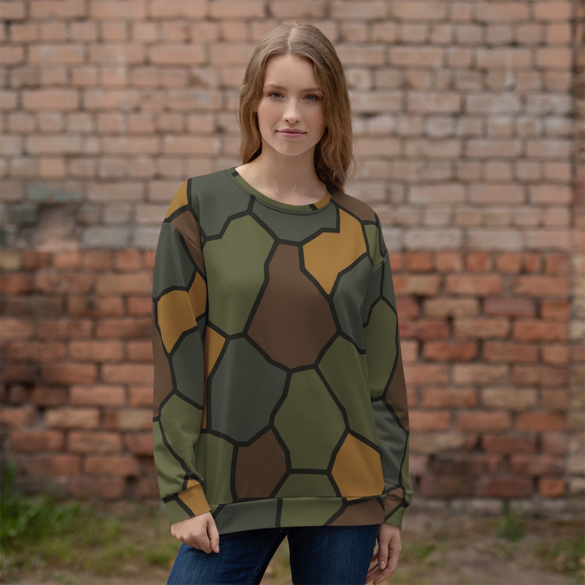 German WWI Turtle Shell Stahlhelm CAMO Unisex Sweatshirt