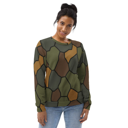 German WWI Turtle Shell Stahlhelm CAMO Unisex Sweatshirt