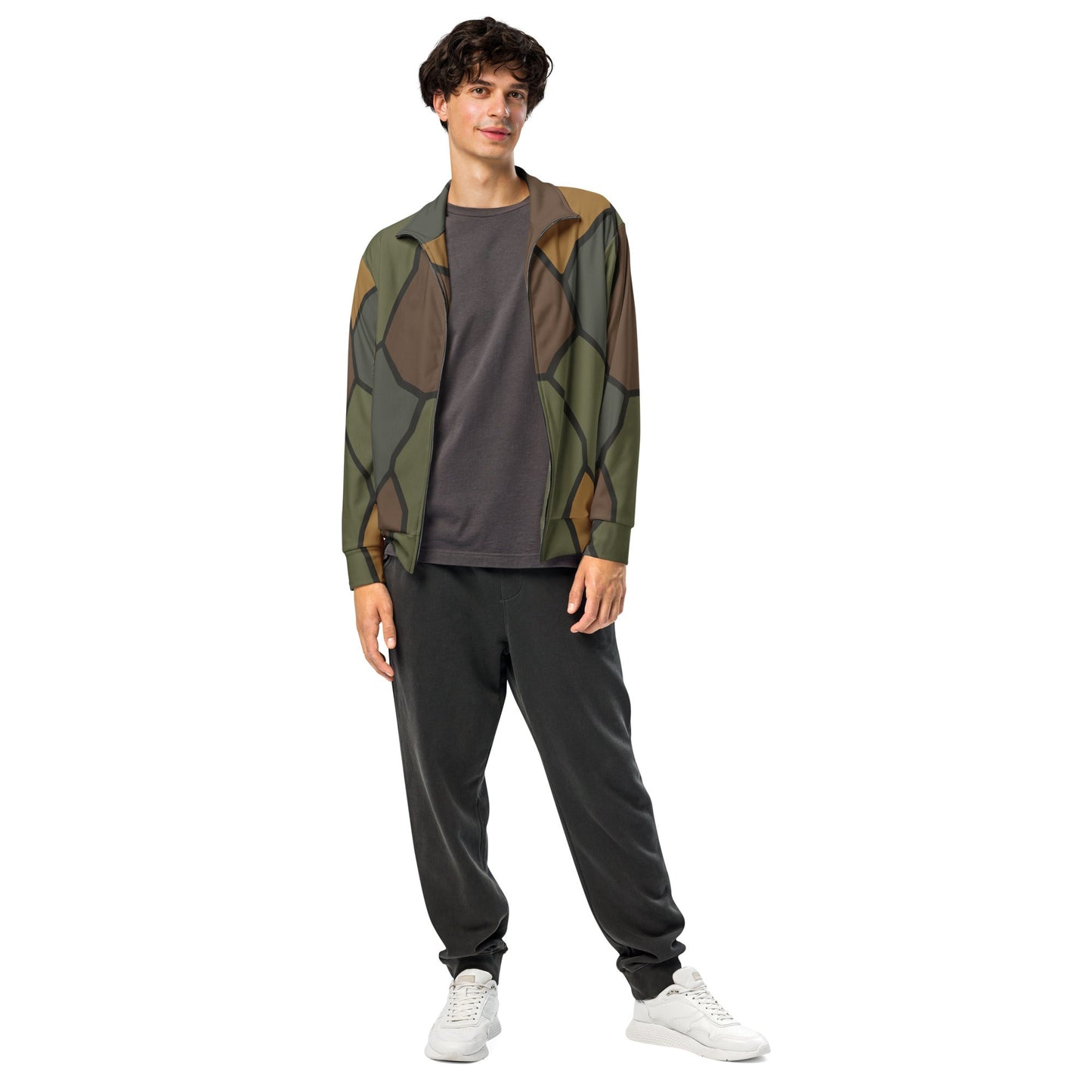 German WWI Turtle Shell Stahlhelm CAMO Unisex Track Jacket
