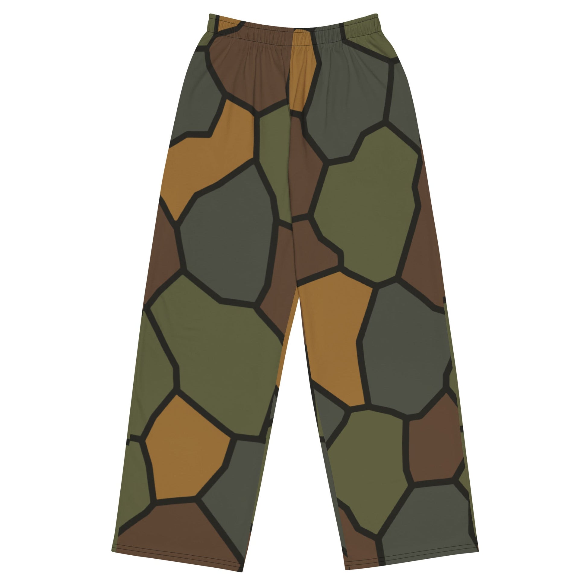 German World War I Turtle Shell Stahlhelm Helmet CAMO Unisex Wide-Leg Leisure Pants - 2XS