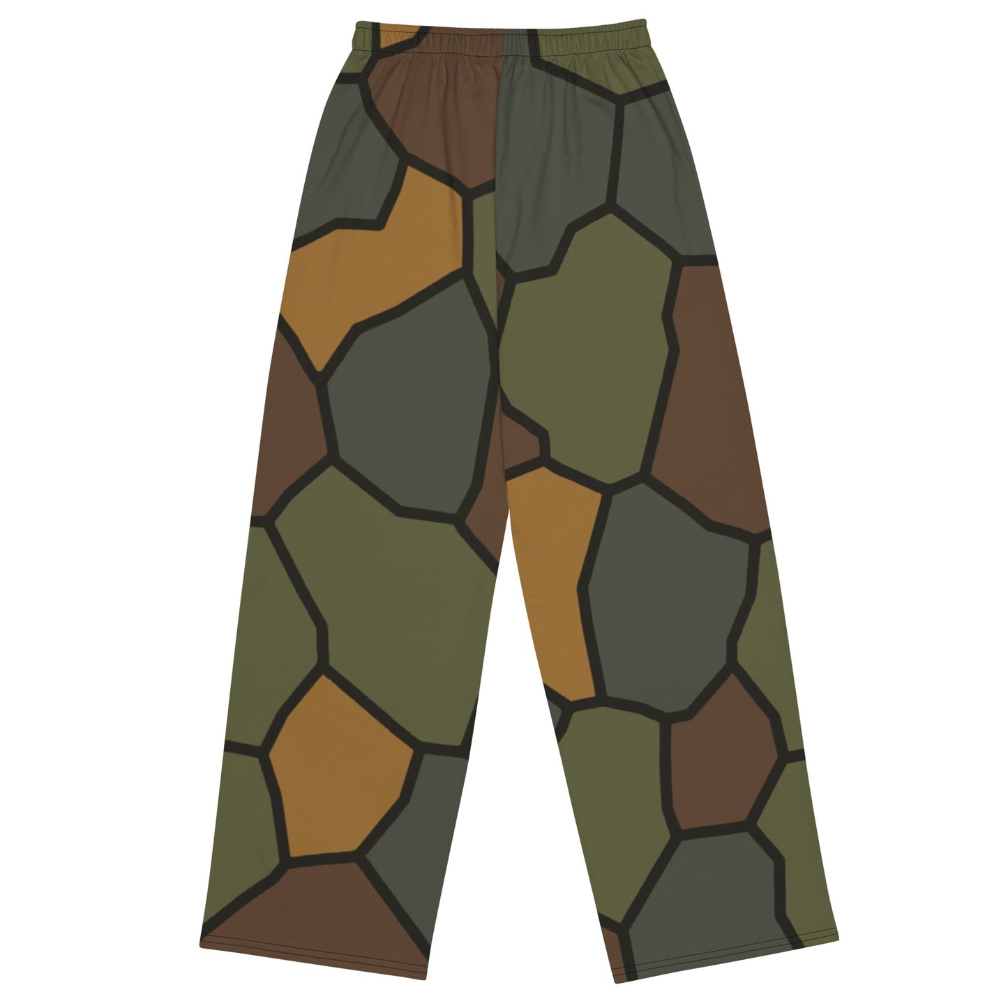 German World War I Turtle Shell Stahlhelm Helmet CAMO Unisex Wide-Leg Leisure Pants