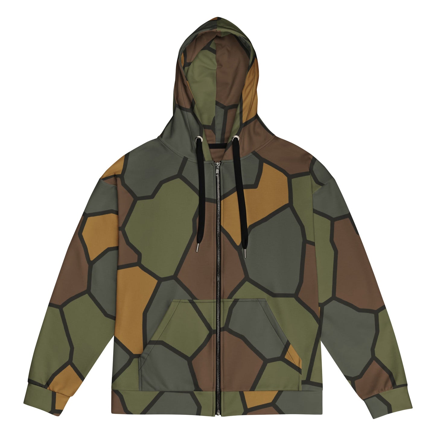 German WWI Turtle Shell Stahlhelm CAMO Unisex Zip Hoodie - 2XS