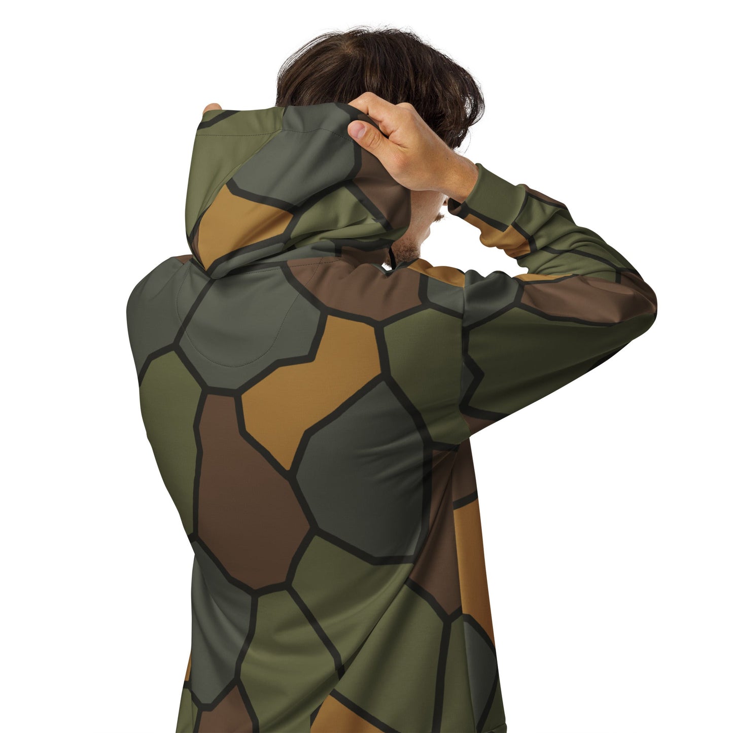 German WWI Turtle Shell Stahlhelm CAMO Unisex Zip Hoodie