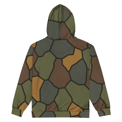 German WWI Turtle Shell Stahlhelm CAMO Unisex Zip Hoodie