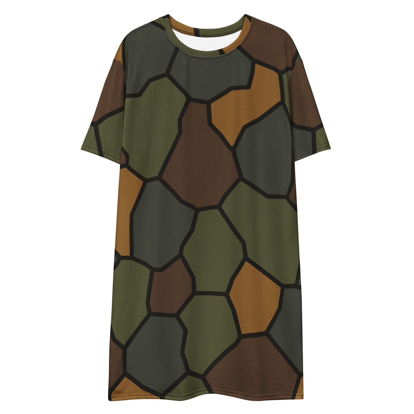 German WWI Turtle Shell Stahlhelm CAMO Womens T-Shirt Dress
