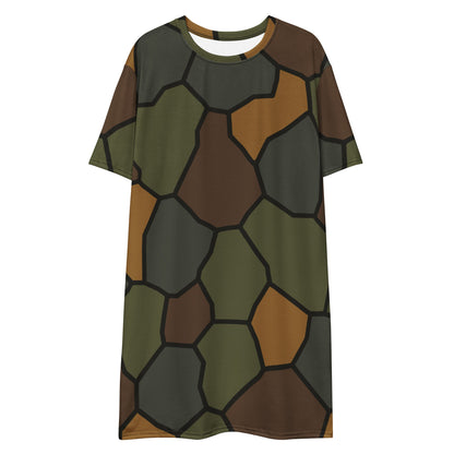 German WWI Turtle Shell Stahlhelm CAMO Womens T-Shirt Dress