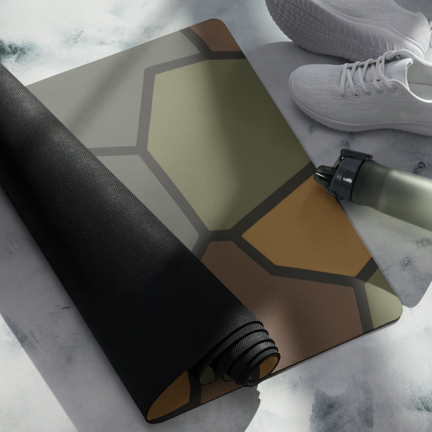 German WWI Turtle Shell Stahlhelm CAMO Yoga Mat