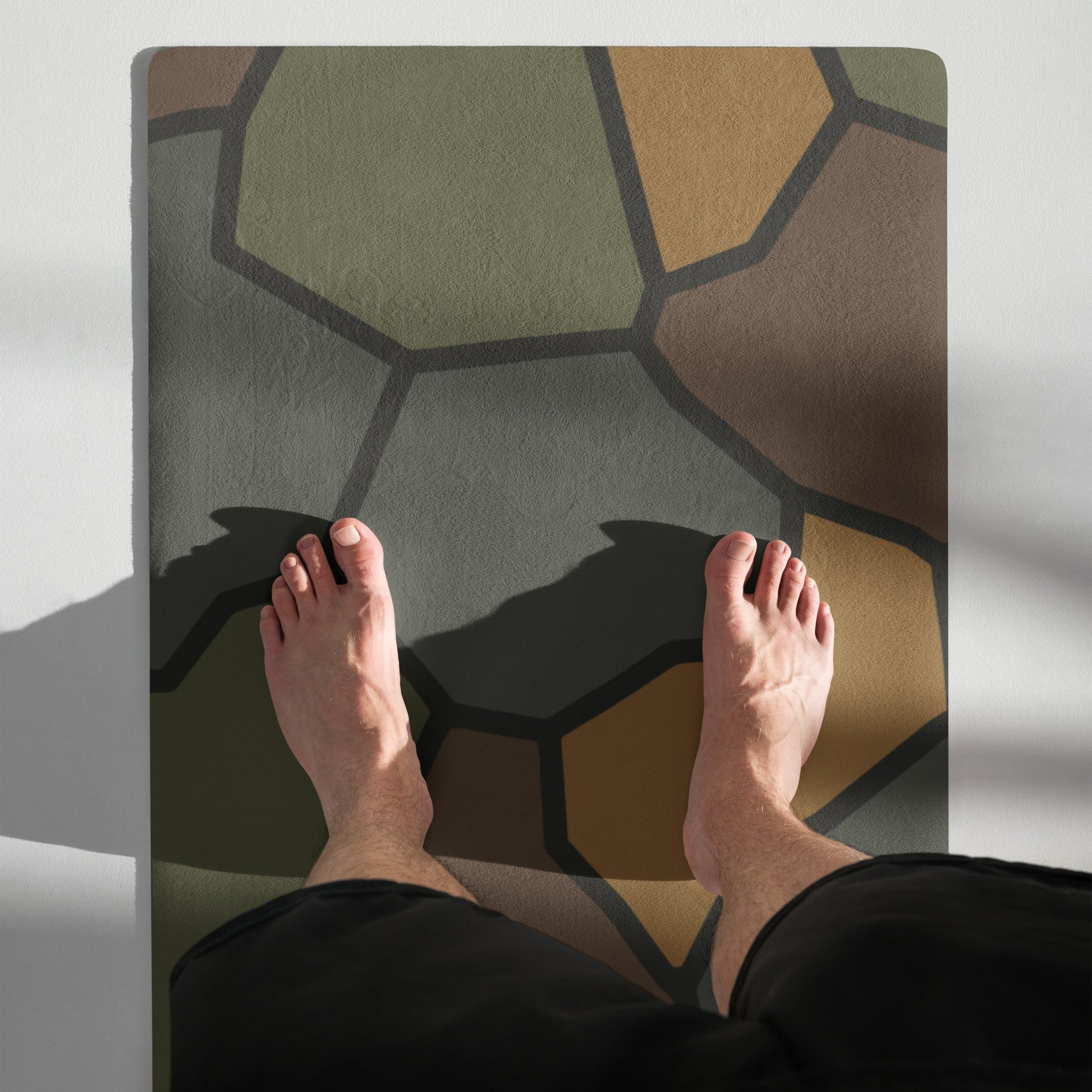 German WWI Turtle Shell Stahlhelm CAMO Yoga Mat