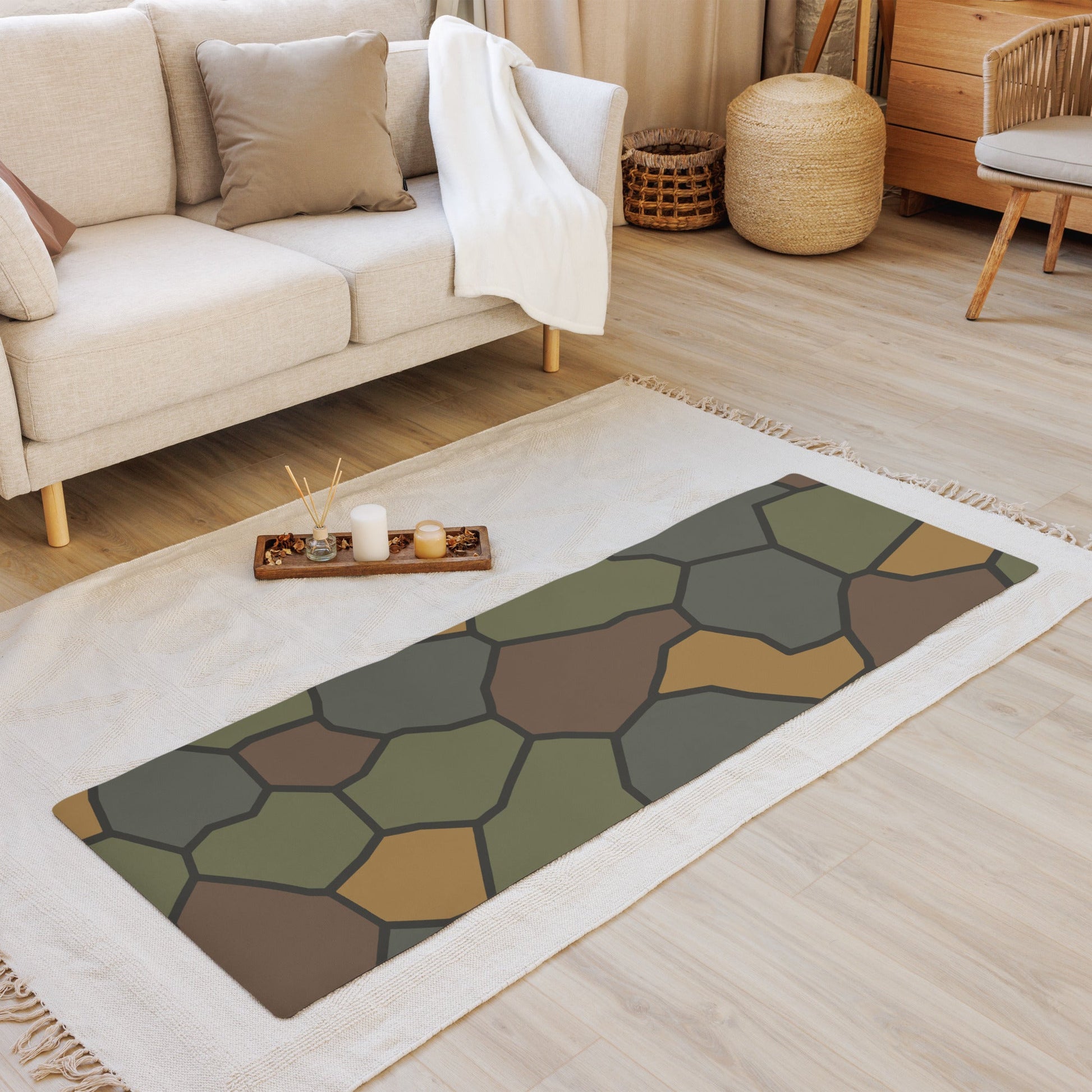 German WWI Turtle Shell Stahlhelm CAMO Yoga Mat