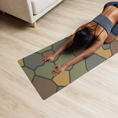 German WWI Turtle Shell Stahlhelm CAMO Yoga Mat